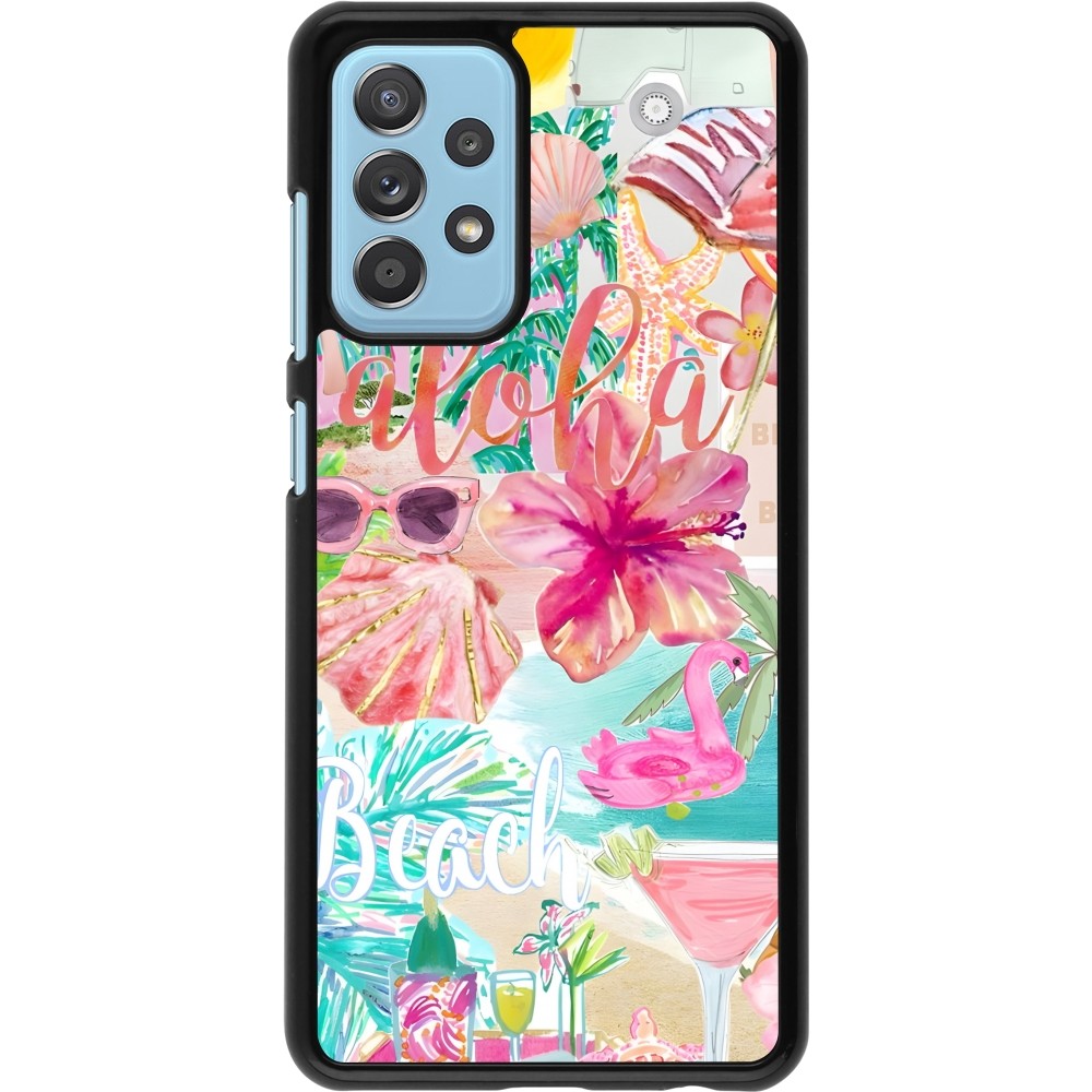 Samsung Galaxy A52 Case Hülle - Preppy Collage Aloha