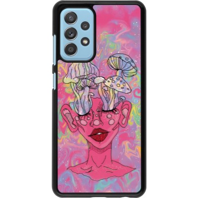 Samsung Galaxy A52 Case Hülle - Psychedelic pink mushroom