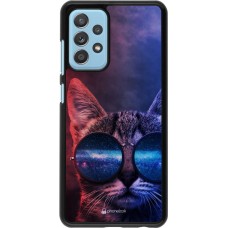 Samsung Galaxy A52 Case Hülle - Red Blue Cat Glasses
