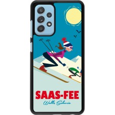 Samsung Galaxy A52 Case Hülle - Saas-Fee Ski Downhill