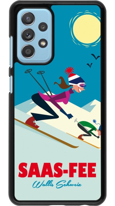 Samsung Galaxy A52 Case Hülle - Saas-Fee Ski Downhill