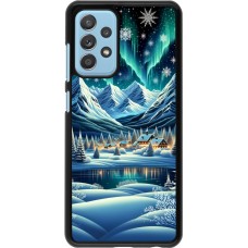 Coque Samsung Galaxy A52 - Snowy Mountain Village Lake night