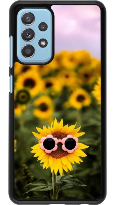 Samsung Galaxy A52 Case Hülle - Sunflower with glasses Spring 2026