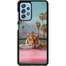 Coque Samsung Galaxy A52 - Tigre voiture rose