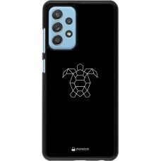 Coque Samsung Galaxy A52 - Turtles lines on black