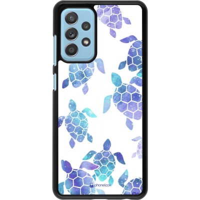 Samsung Galaxy A52 Case Hülle - Turtles pattern watercolor