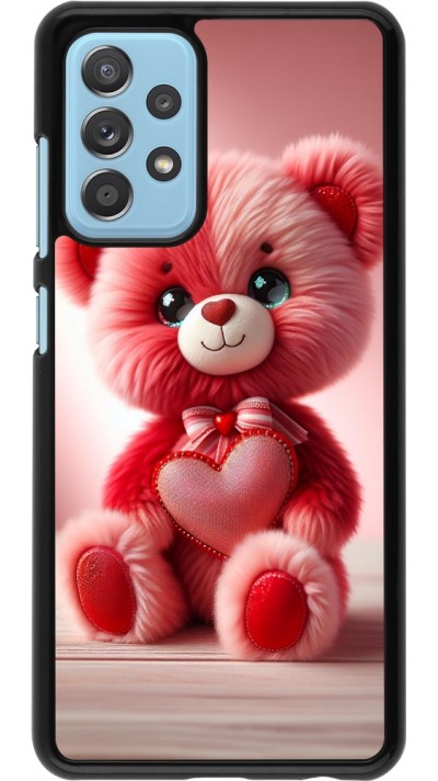 Samsung Galaxy A52 Case Hülle - Valentin 2024 Rosaroter Teddybär