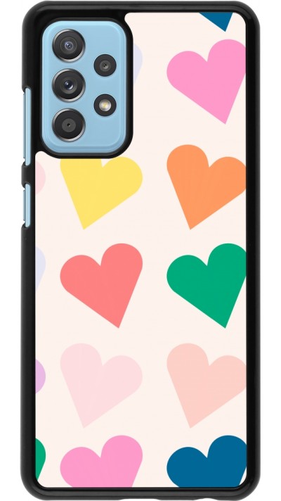 Coque Samsung Galaxy A52 - Valentine 2023 colorful hearts