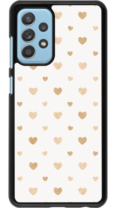Coque Samsung Galaxy A52 - Valentine 2023 multiple gold hearts