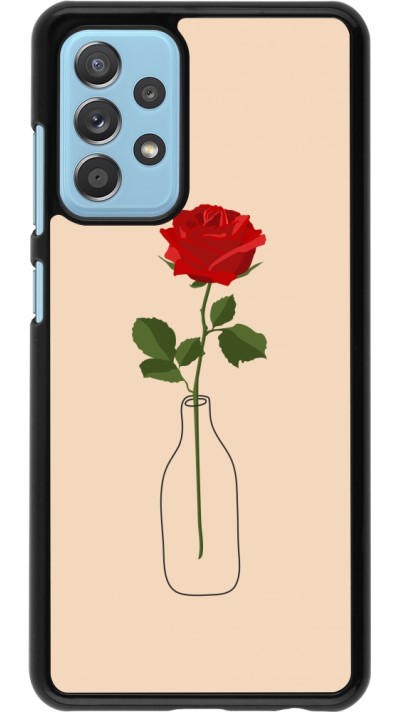 Coque Samsung Galaxy A52 - Valentine 2023 single rose in a bottle