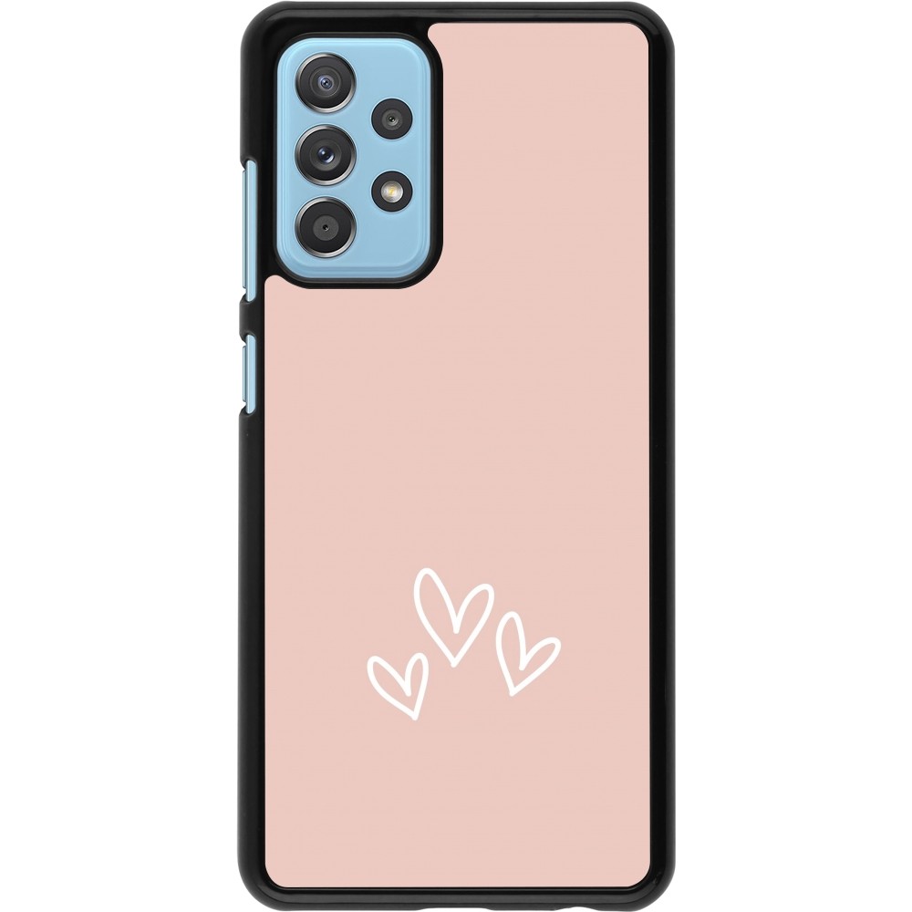 Coque Samsung Galaxy A52 - Valentine 2023 three minimalist hearts