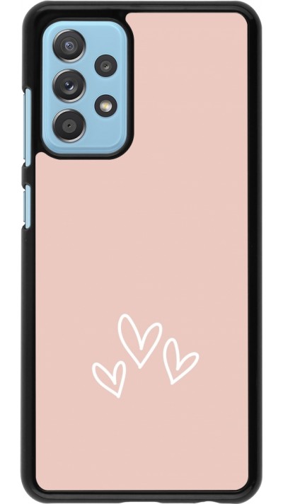 Coque Samsung Galaxy A52 - Valentine 2023 three minimalist hearts