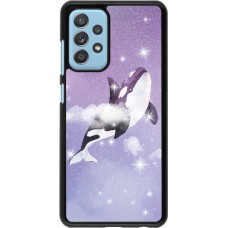 Coque Samsung Galaxy A52 - Whale in sparking stars