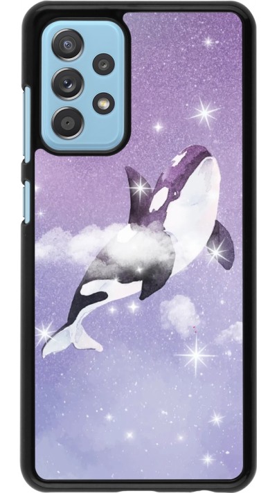 Coque Samsung Galaxy A52 - Whale in sparking stars