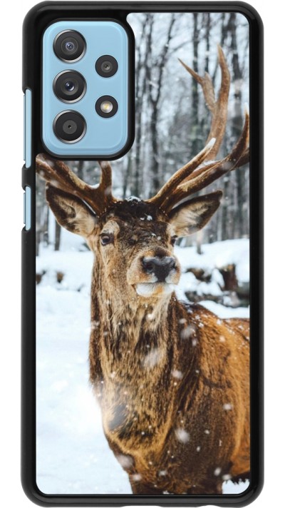 Coque Samsung Galaxy A52 - Winter 22 Cerf sous la neige