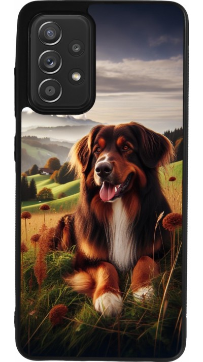 Samsung Galaxy A52 Case Hülle - Silikon schwarz Hund Land Schweiz