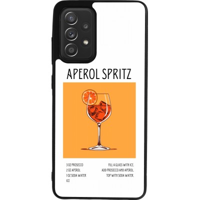 Coque Samsung Galaxy A52 - Silicone rigide noir Cocktail recette Aperol Spritz