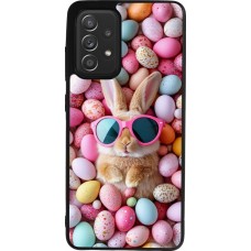 Coque Samsung Galaxy A52 - Silicone rigide noir Easter 2026 Rabbit fun