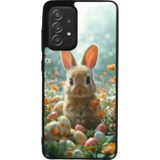 Coque Samsung Galaxy A52 - Silicone rigide noir Easter 2026 Rabbit in the garden