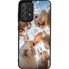 Coque Samsung Galaxy A52 - Silicone rigide noir Easter 2026 Rabbits