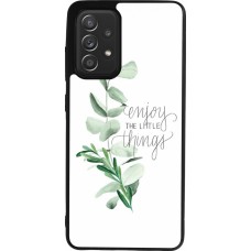 Samsung Galaxy A52 Case Hülle - Silikon schwarz Enjoy the little things
