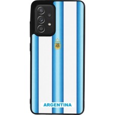 Coque Samsung Galaxy A52 - Silicone rigide noir Maillot de football Argentine 2026 personnalisable