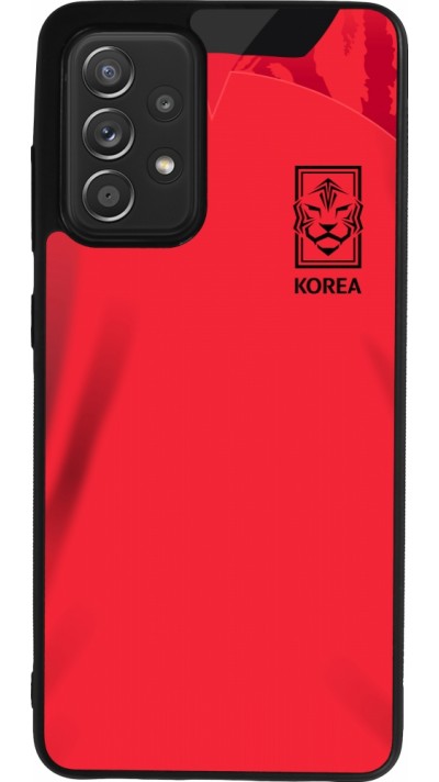 Samsung Galaxy A52 Case Hülle - Silikon schwarz Südkorea 2022 personalisierbares Fussballtrikot