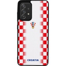 Coque Samsung Galaxy A52 - Silicone rigide noir Maillot de football Croatie 2026 personnalisable