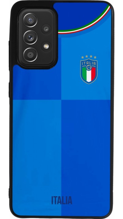Samsung Galaxy A52 Case Hülle - Silikon schwarz Italien 2022 personalisierbares Fußballtrikot
