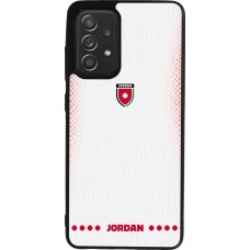 Coque Samsung Galaxy A52 - Silicone rigide noir Maillot de football Jordanie 2026 personnalisable