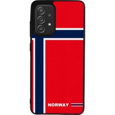 Coque Samsung Galaxy A52 - Silicone rigide noir Maillot de football Norvège 2026 personnalisable