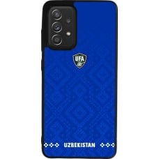 Coque Samsung Galaxy A52 - Silicone rigide noir Maillot de football Ouzbékistan 2026 personnalisable