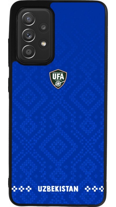 Coque Samsung Galaxy A52 - Silicone rigide noir Maillot de football Ouzbékistan 2026 personnalisable