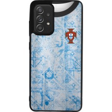 Coque Samsung Galaxy A52 - Silicone rigide noir Maillot de football Portugal Extérieur personnalisable