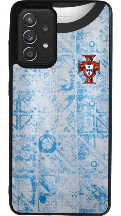 Samsung Galaxy A52 Case Hülle - Silikon schwarz Portugal Away personalisierbares Fussballtrikot