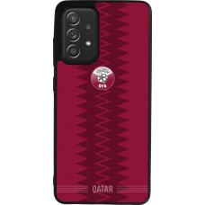 Coque Samsung Galaxy A52 - Silicone rigide noir Maillot de football Qatar 2026 personnalisable