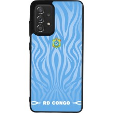 Coque Samsung Galaxy A52 - Silicone rigide noir Maillot de football RD Congo 2026 personnalisable