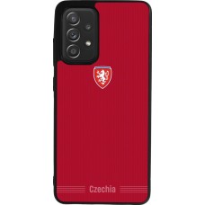 Coque Samsung Galaxy A52 - Silicone rigide noir Maillot de football Répuplique Tchèque 2026 personnalisable