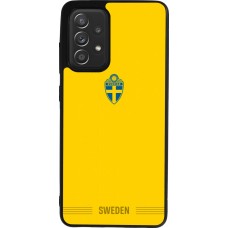 Coque Samsung Galaxy A52 - Silicone rigide noir Maillot de football Suède 2026 personnalisable