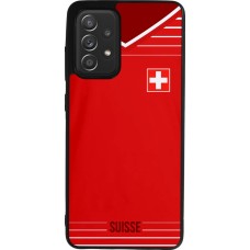 Samsung Galaxy A52 Case Hülle - Silikon schwarz Football shirt Switzerland 2022