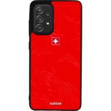 Coque Samsung Galaxy A52 - Silicone rigide noir Maillot de football Suisse 2026 personnalisable