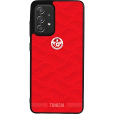 Coque Samsung Galaxy A52 - Silicone rigide noir Maillot de football Tunisie 2026 personnalisable