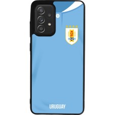 Samsung Galaxy A52 Case Hülle - Silikon schwarz Uruguay 2022 personalisierbares Fussballtrikot