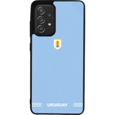 Coque Samsung Galaxy A52 - Silicone rigide noir Maillot de football Uruguay 2026 personnalisable