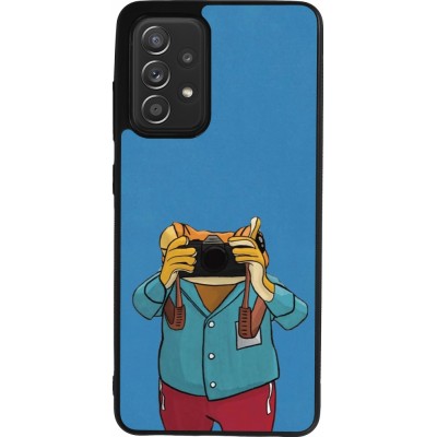 Coque Samsung Galaxy A52 - Silicone rigide noir Frog with camera DTMF
