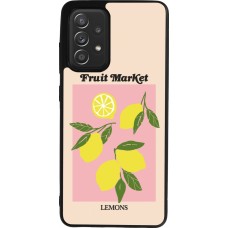 Samsung Galaxy A52 Case Hülle - Silikon schwarz Fruit market lemons 2026