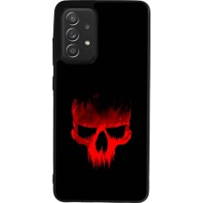 Coque Samsung Galaxy A52 - Silicone rigide noir Halloween 2023 scary skull