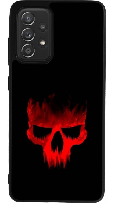 Coque Samsung Galaxy A52 - Silicone rigide noir Halloween 2023 scary skull