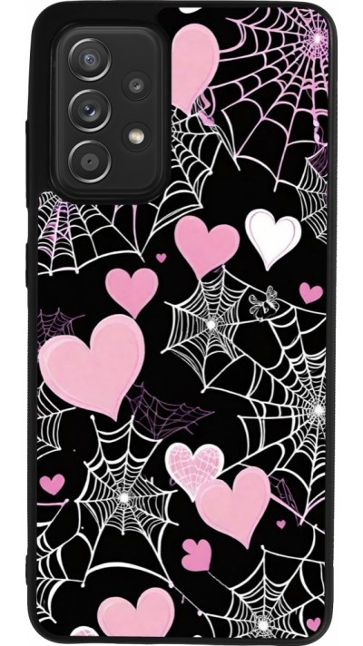 Coque Samsung Galaxy A52 - Silicone rigide noir Halloween 2024 girly