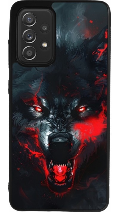 Samsung Galaxy A52 Case Hülle - Silikon schwarz Halloween 2024 mad werewolf